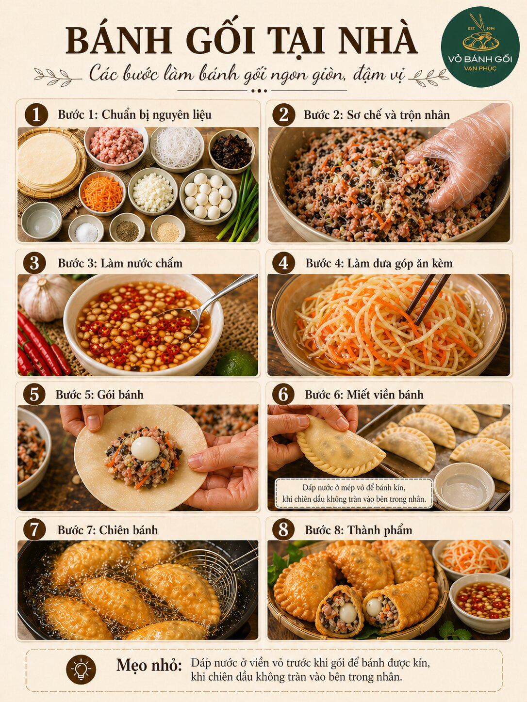 Công thức bánh gối tại nhà